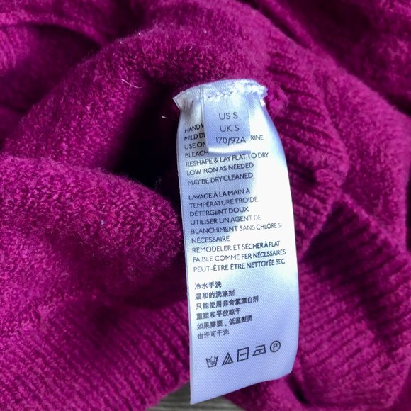 FREE PEOPLE - LASSIE FUSCIA OVERSIZED PULLOVER SWEATER - Size Small - Picture 13 of 13